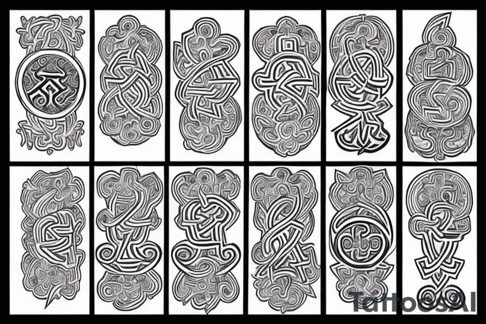 Om & swastika tattoo idea