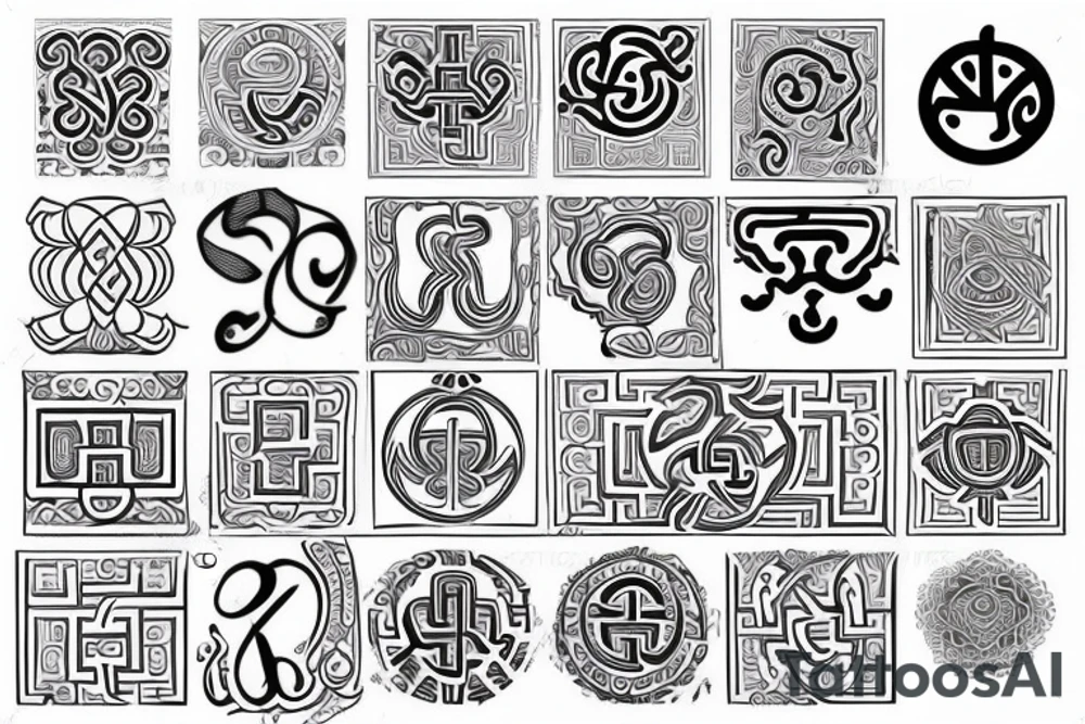 Om & swastika tattoo idea