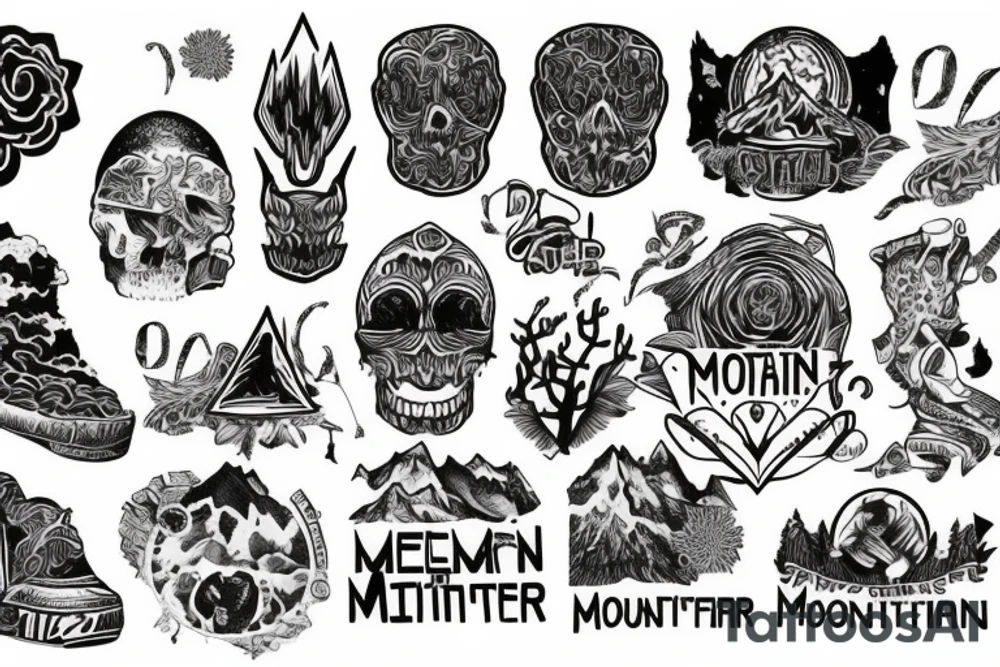 Mountain with mind over matter tattoo idea