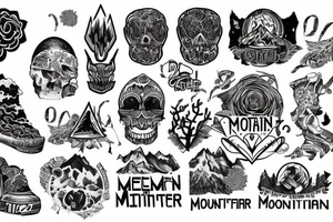 Mountain with mind over matter tattoo idea