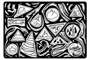 Mountain with mind over matter tattoo idea