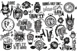 Humans all have the same 24 hours in a day. Work harder tattoo idea