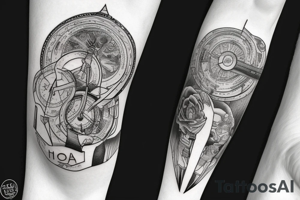 Humans all have the same 24 hours in a day. Work harder tattoo idea
