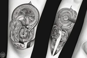 Humans all have the same 24 hours in a day. Work harder tattoo idea