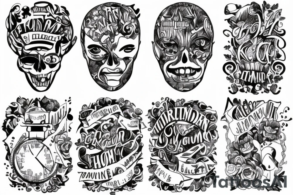 Humans all have the same 24 hours in a day. Work harder tattoo idea