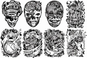 Humans all have the same 24 hours in a day. Work harder tattoo idea