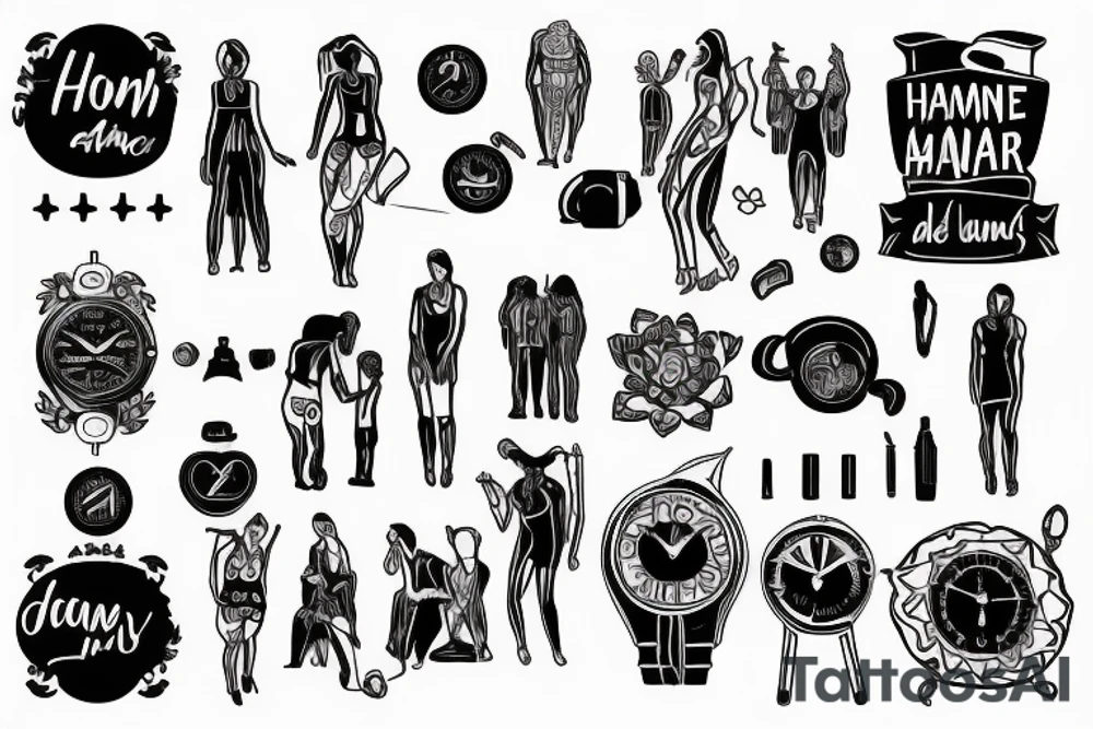 Humans all have the same 24 hours in a day. Work harder tattoo idea Humans all have the same 24 hours in a day. Work harder tattoo idea