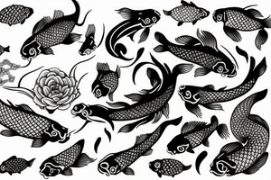 koi fish tattoo idea