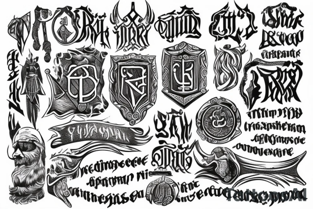 The text Eric the Wiking written in Old Norse tattoo idea