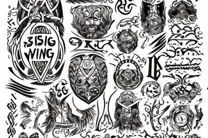 The text Eric the Wiking written in Old Norse tattoo idea