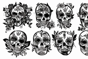 grave with face tattoo idea