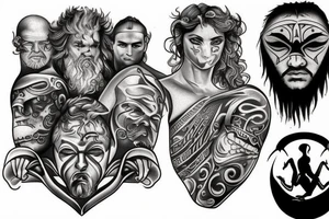 Greek mythology and wrestling tattoo idea