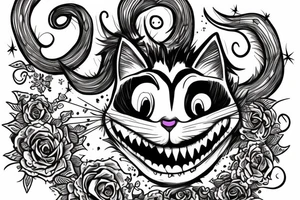 Cheshire Cat playing on bumbers tattoo idea