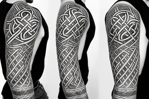Celtic knot work sleeve tattoo idea