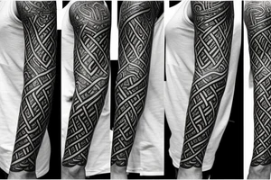 Celtic knot work sleeve tattoo idea