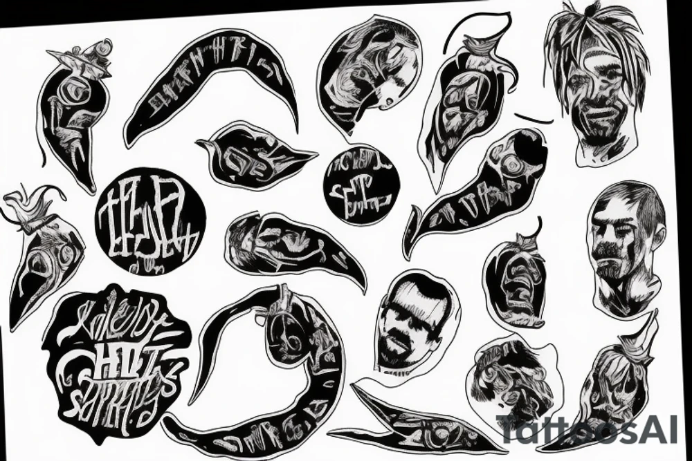 Red Hot Chilli Peppers band logo tattoo idea