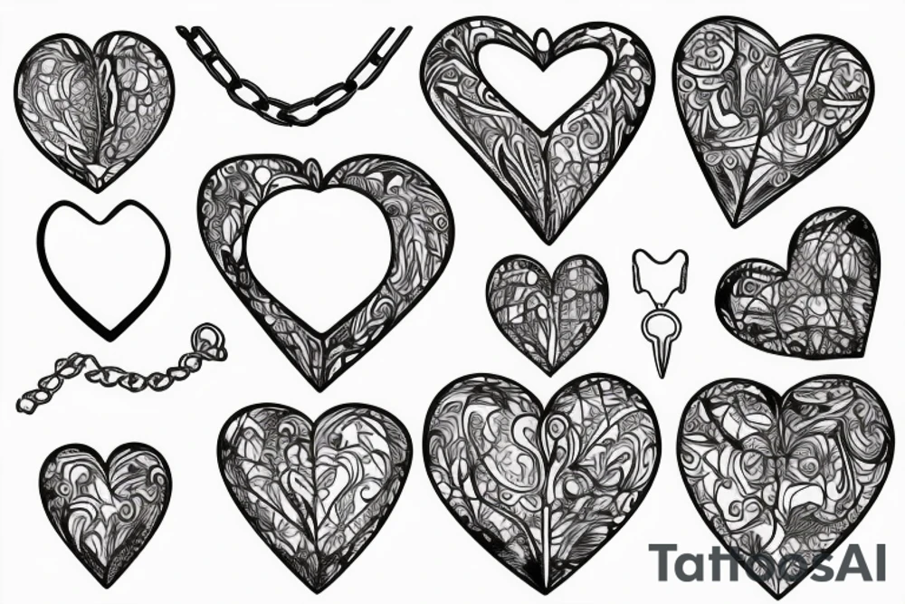 Heart with chain tattoo idea