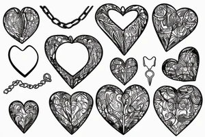 Heart with chain tattoo idea