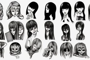 Girl crying tattoo idea