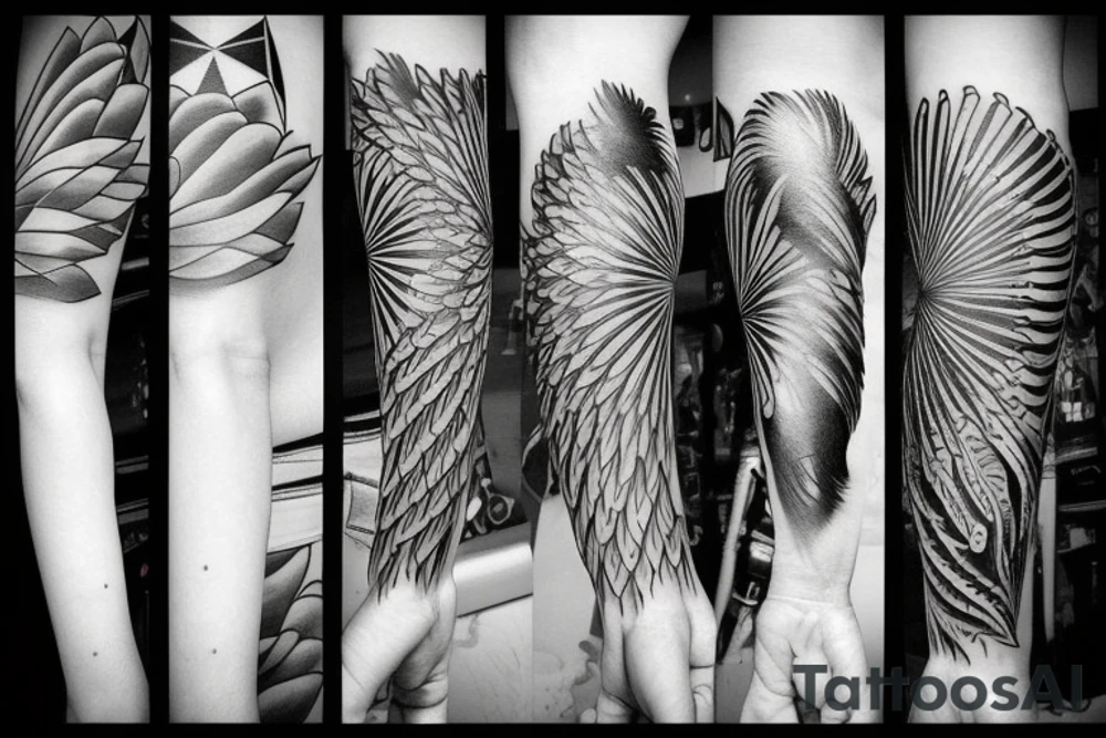 crows full arm tattoo idea