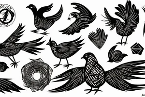 Phoenix bird tattoo idea
