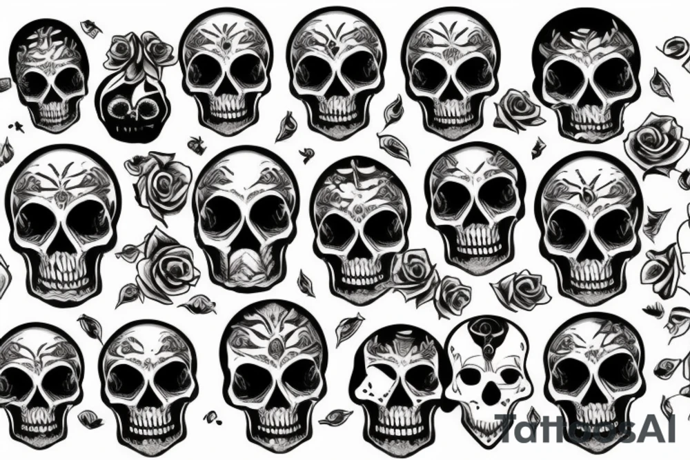 Skull tattoo idea