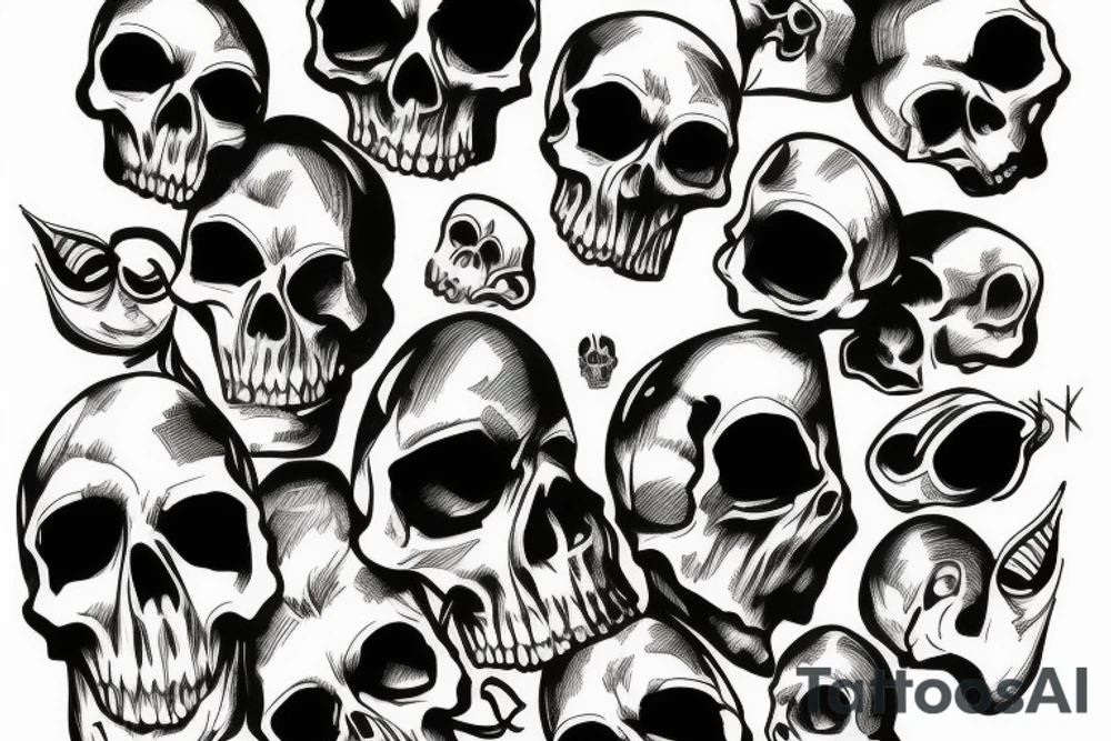 Skull tattoo idea
