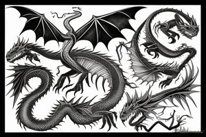 Scaly dragon tattoo idea