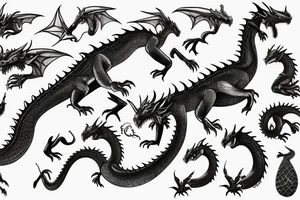 Scaly dragon tattoo idea