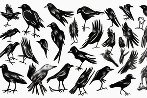 arm 30 crows tattoo idea