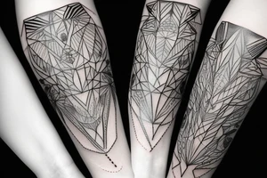 full arm work small many crows pattern tattoo idea