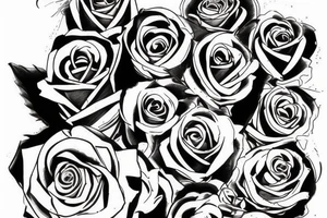 Rose with a rocket launcher behind the rose tattoo idea