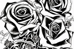 Rose with a rocket launcher behind the rose tattoo idea