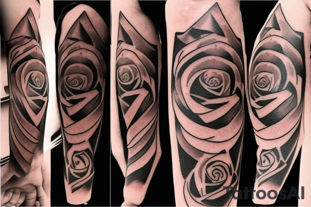 Rose with Team Fortress 2 Logo tattoo idea