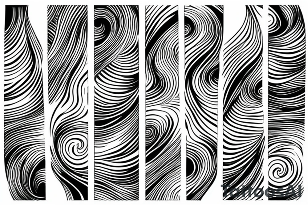 Ocean  wave spear tattoo idea