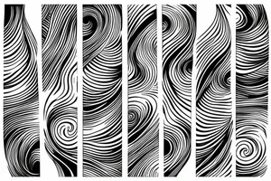 Ocean  wave spear tattoo idea