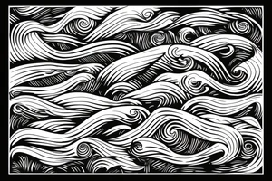 Ocean  wave spear tattoo idea
