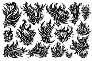 Flames that look like stone tattoo idea