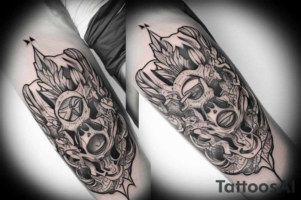 Forearm flame tattoo unique tattoo idea