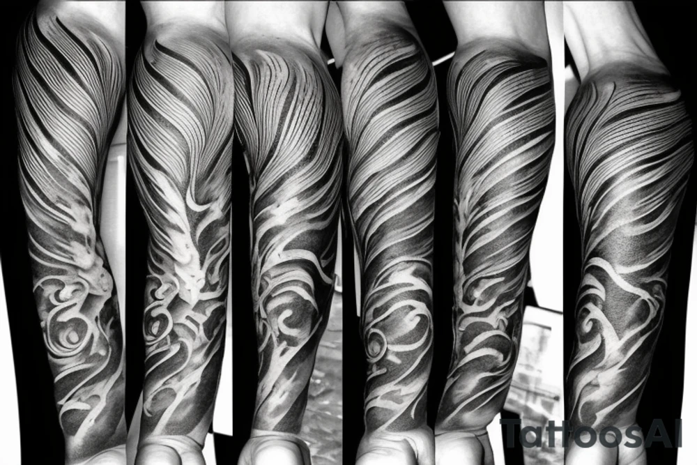 Forearm flame tattoo unique tattoo idea