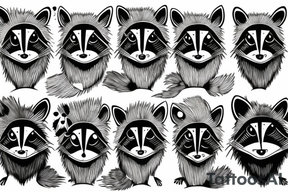 raccoon tattoo idea
