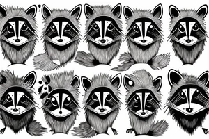 raccoon tattoo idea