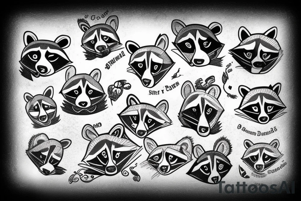 raccoon tattoo idea