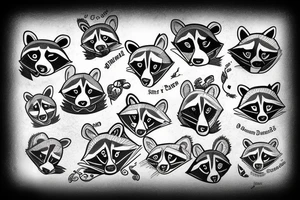 raccoon tattoo idea