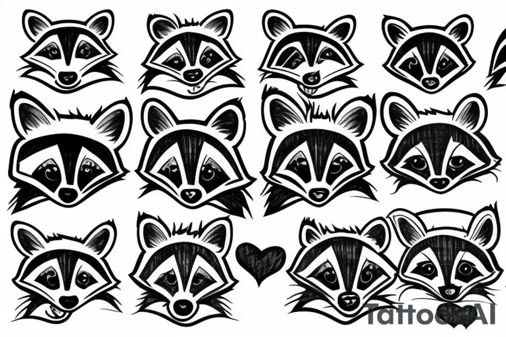 raccoon tattoo idea