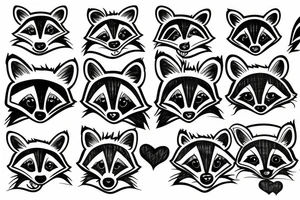 raccoon tattoo idea