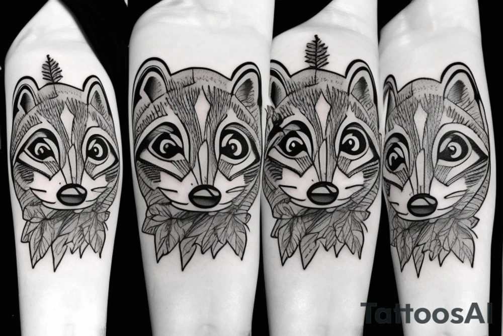 raccoon tattoo idea