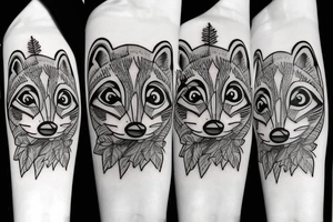 raccoon tattoo idea