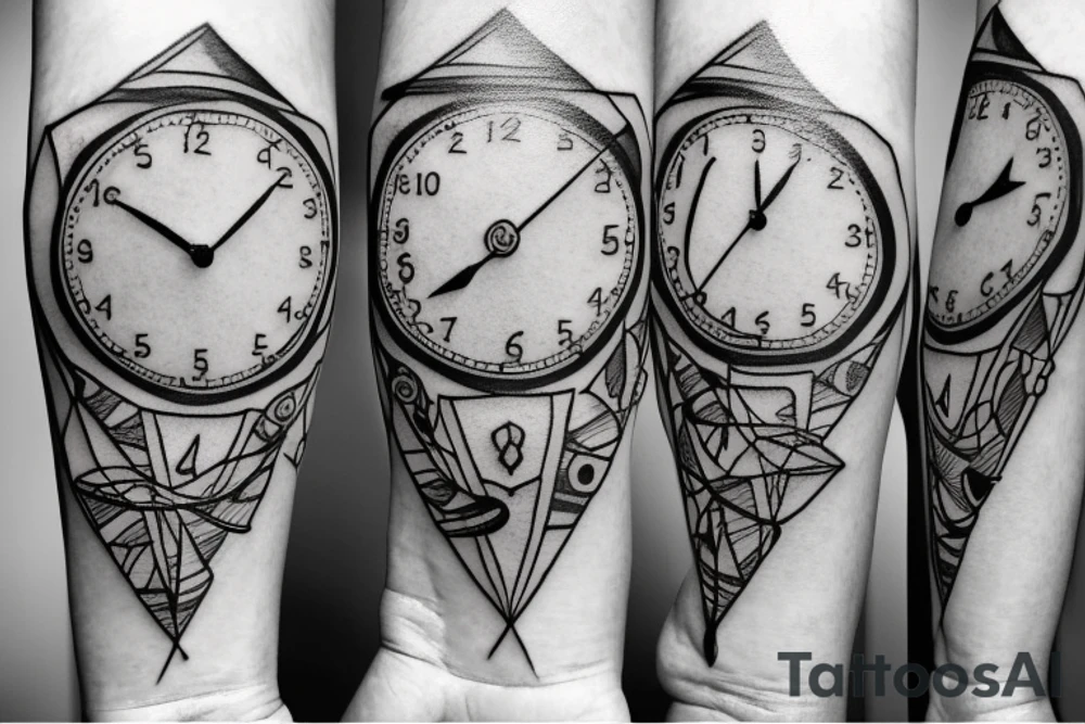 Arrow with a clock tattoo idea