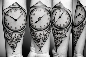 Arrow with a clock tattoo idea